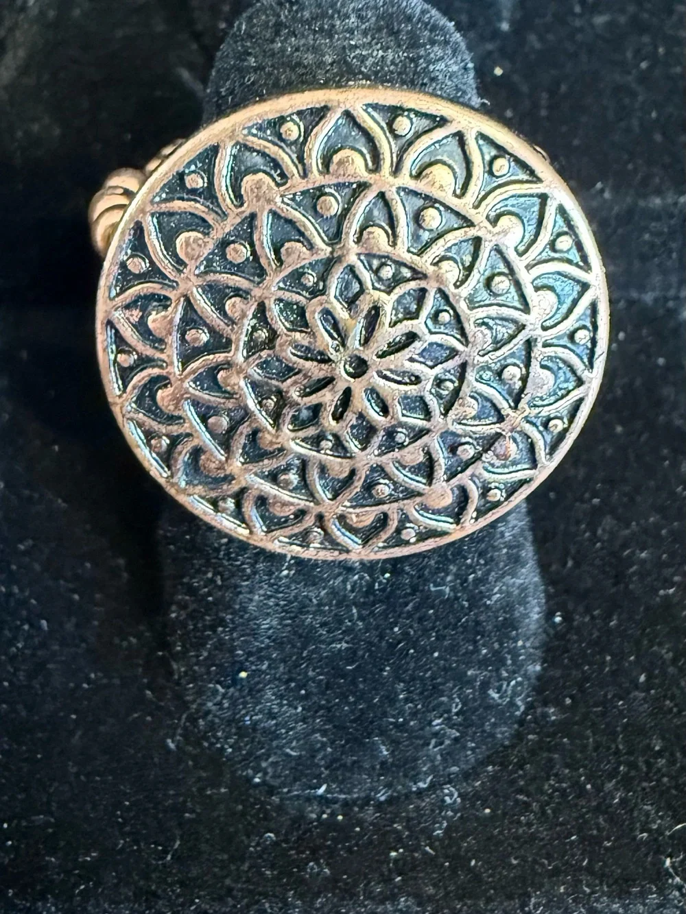 paparazzi Antique Bronze Filigree Mandala Ring